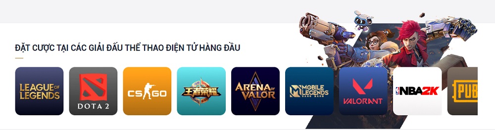 Cac giai dau esport M88