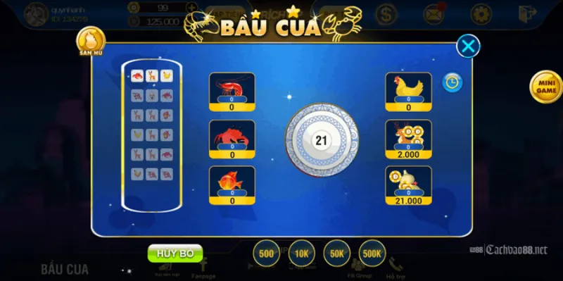 luat choi bau cua truc tuyen