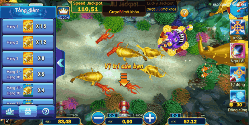 chơi jackpot fishing M88