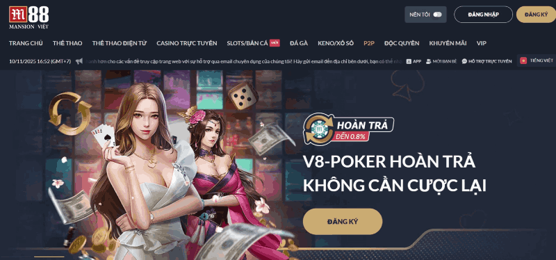 thưởng poker M88